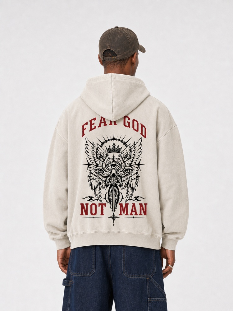 Reverence Eye Wing Washed Hoodie