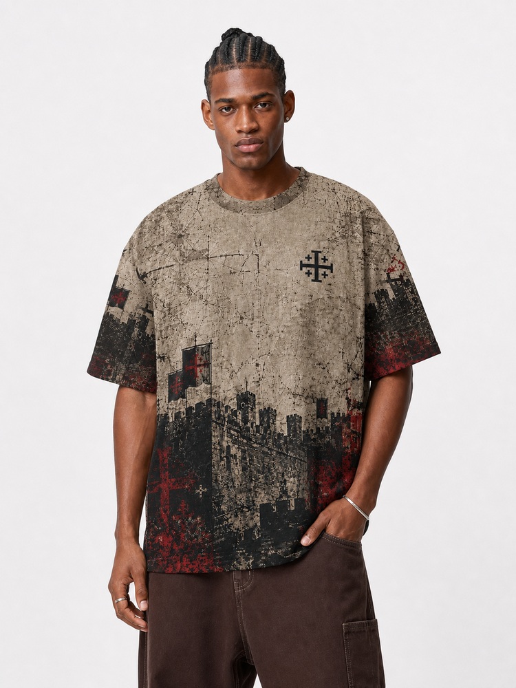 Masked King Eco Oversized Graphic Tees · GRS Certified