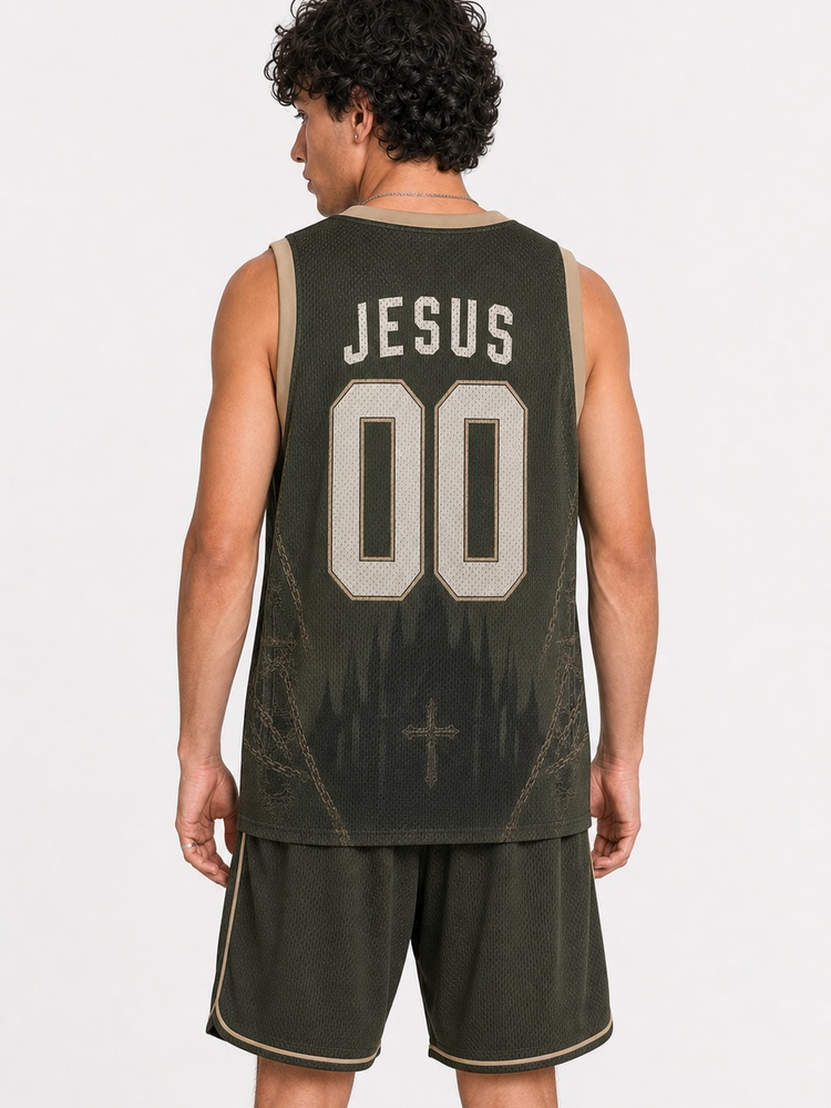 Unbreakable Graphic Mesh Jersey Tank Top