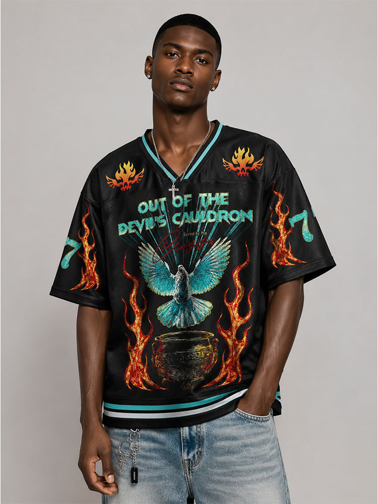 Dove Graphic Mesh Jersey