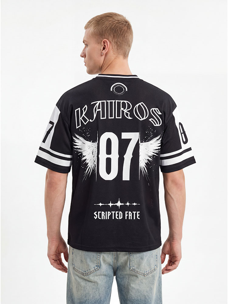 Fallen Angel Wings Graphic Mesh Jersey
