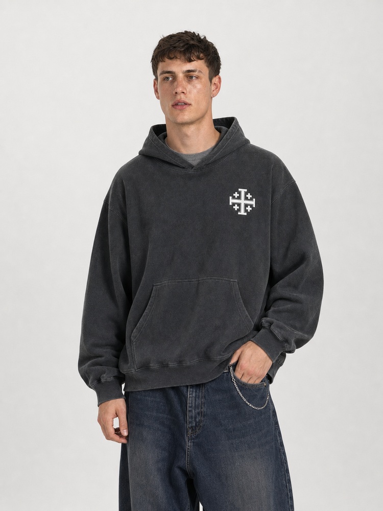 Masked King Vintage Washed Hoodie