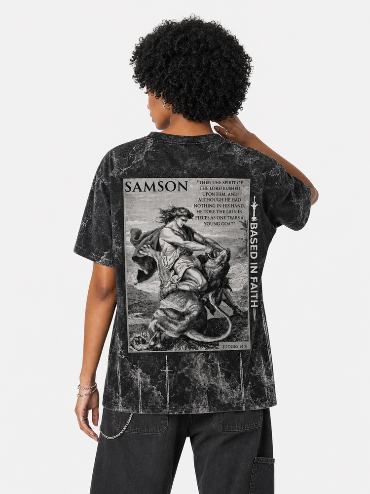 Lion Wrestler Eco Oversized Graphic Tees · GRS Certified