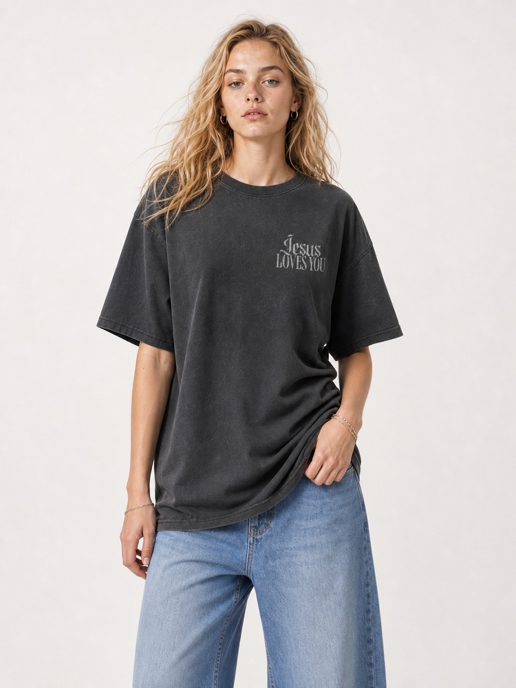 Love Message Vintage Washed T-Shirt