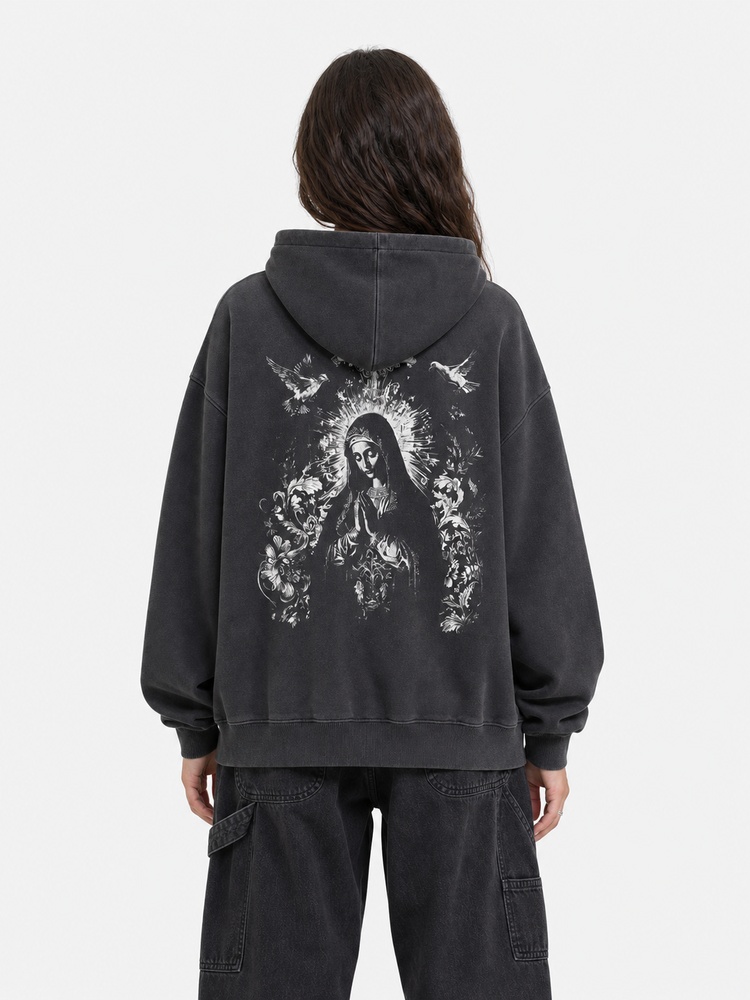 Dove Garden Vintage Washed Hoodie