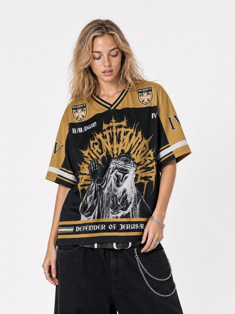 Masked Knight Graphic Mesh Jersey