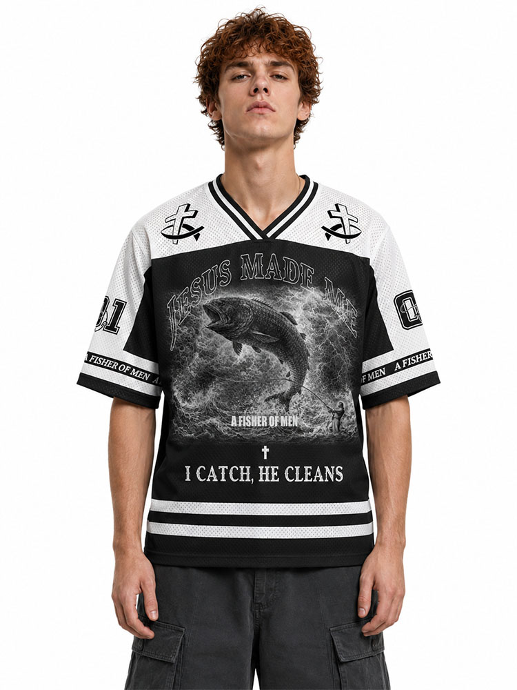 Fisherman Graphic Mesh Jersey