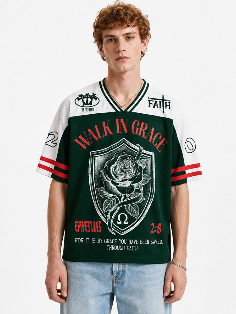 Sovereign Grace Blade Floral Graphic Mesh Jersey