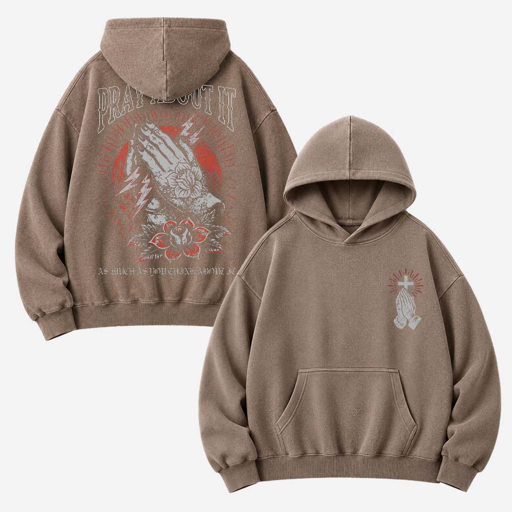 Rose Hands Vintage Washed Hoodie