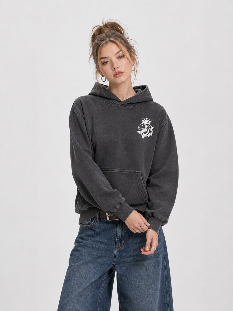 Strong and Courageous Vintage Washed Hoodie