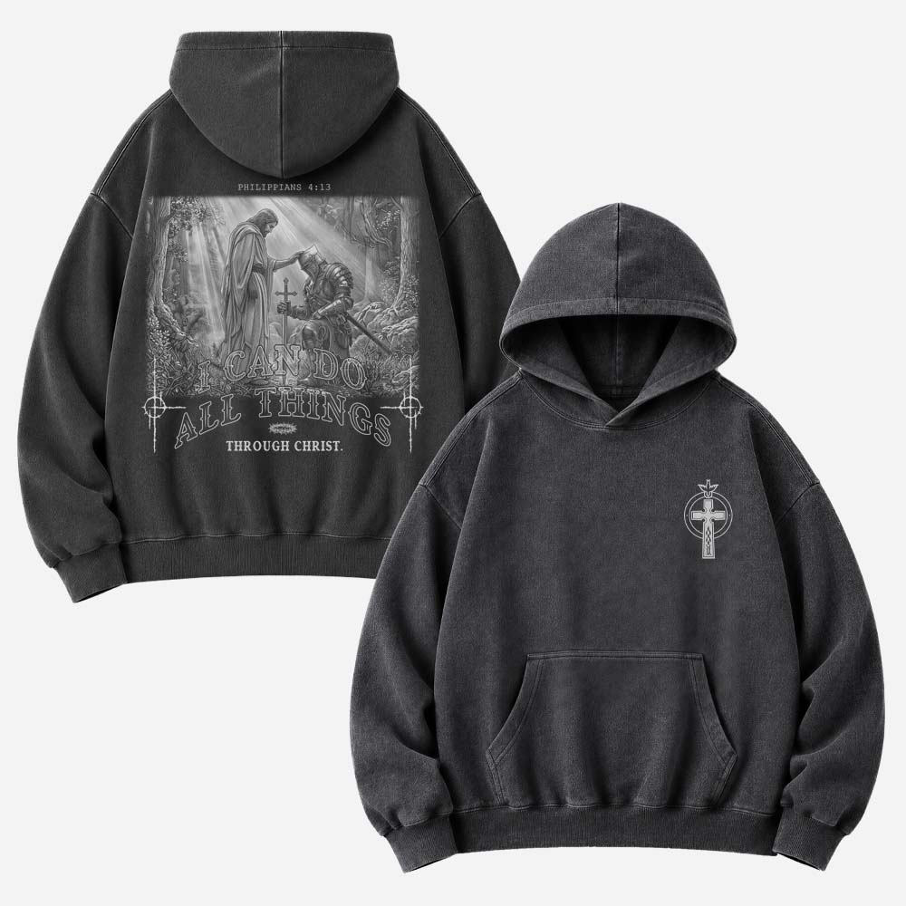 I Can Do All Things Vintage Washed Hoodie