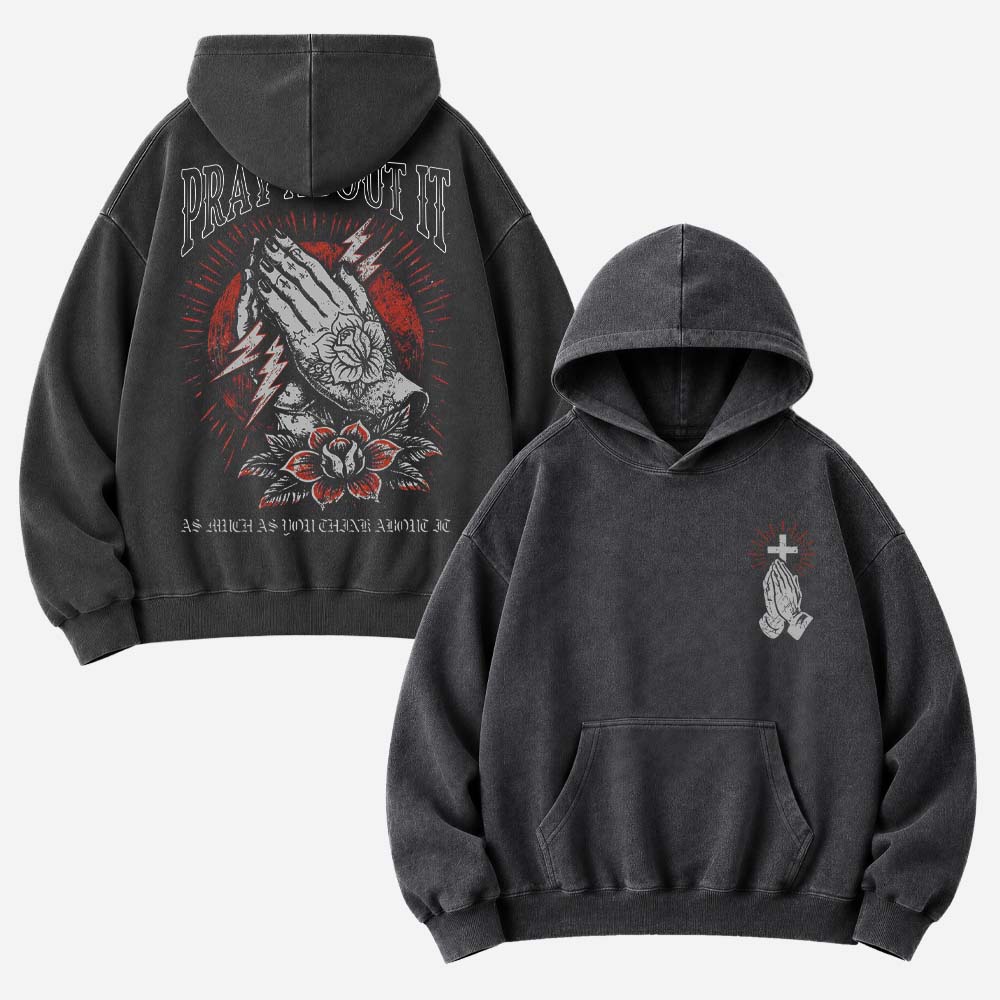 Rose Hands Vintage Washed Hoodie