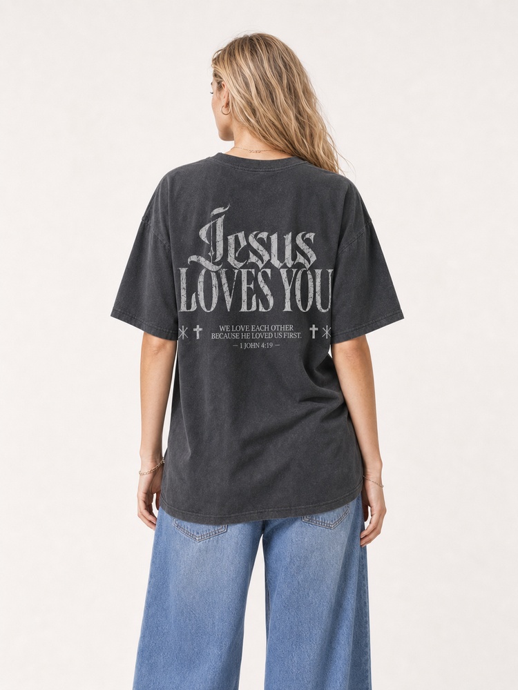 Love Message Vintage Washed T-Shirt