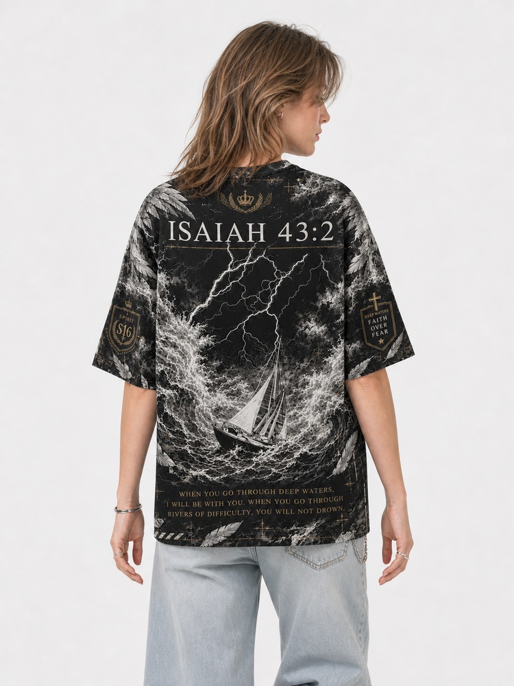 Fearless Storm Eco Oversized Graphic Tees · GRS Certified