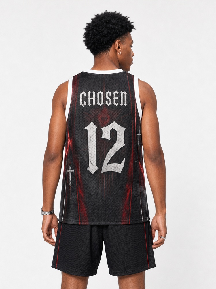 Radiant Heart Graphic Mesh Jersey Tank Top