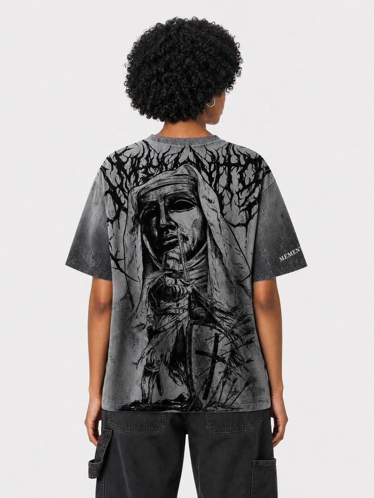 Memento Mori Eco Oversized Graphic Tees · GRS Certified