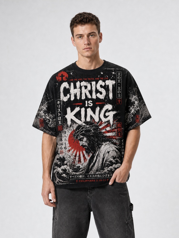 Crown Statement Eco Oversized Graphic Tees · GRS Certified