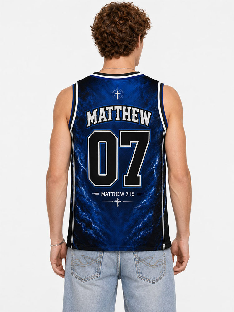 Wolf and Sheep Graphic Mesh Jersey Tank Top