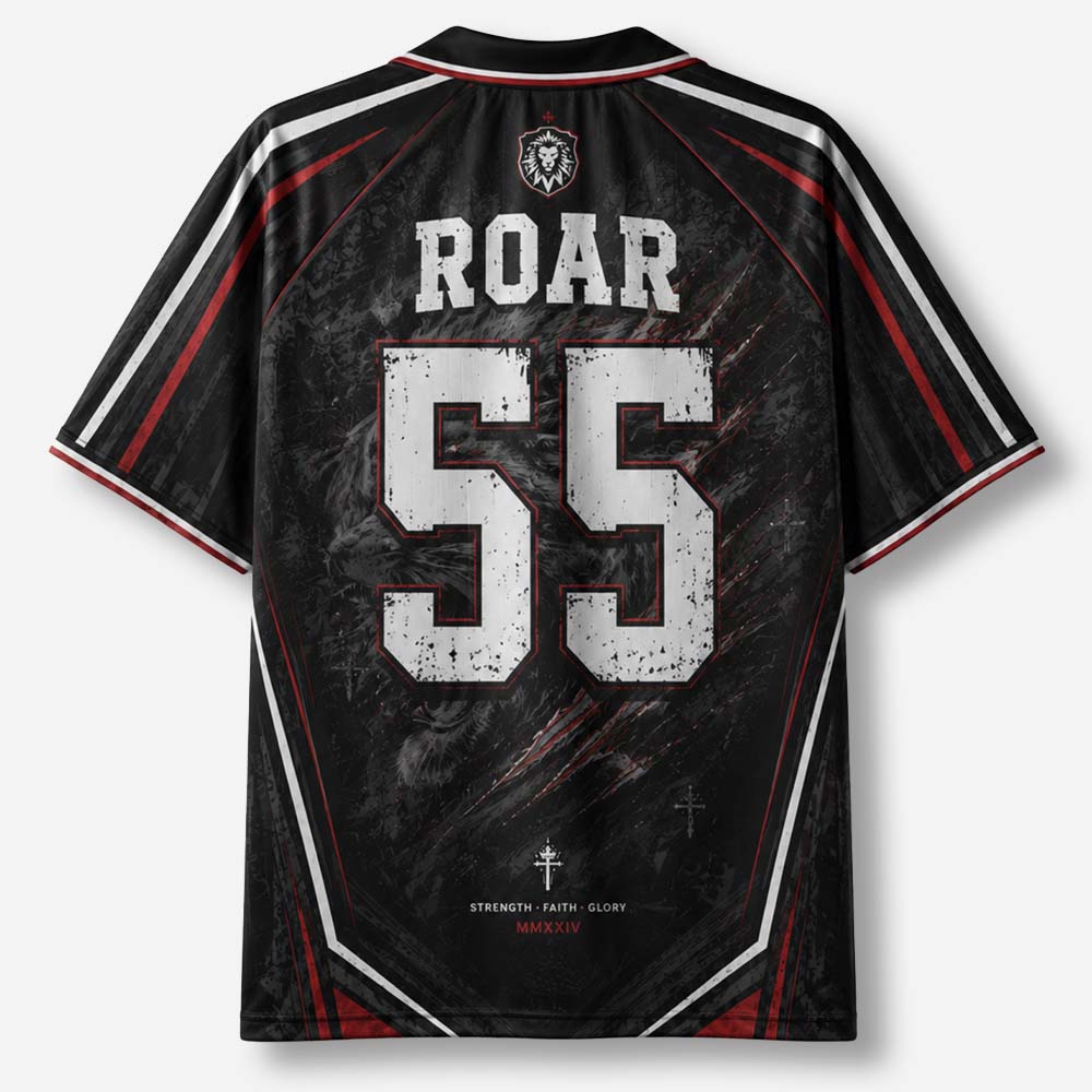 You've Got A Lion Graphic Collar Jersey