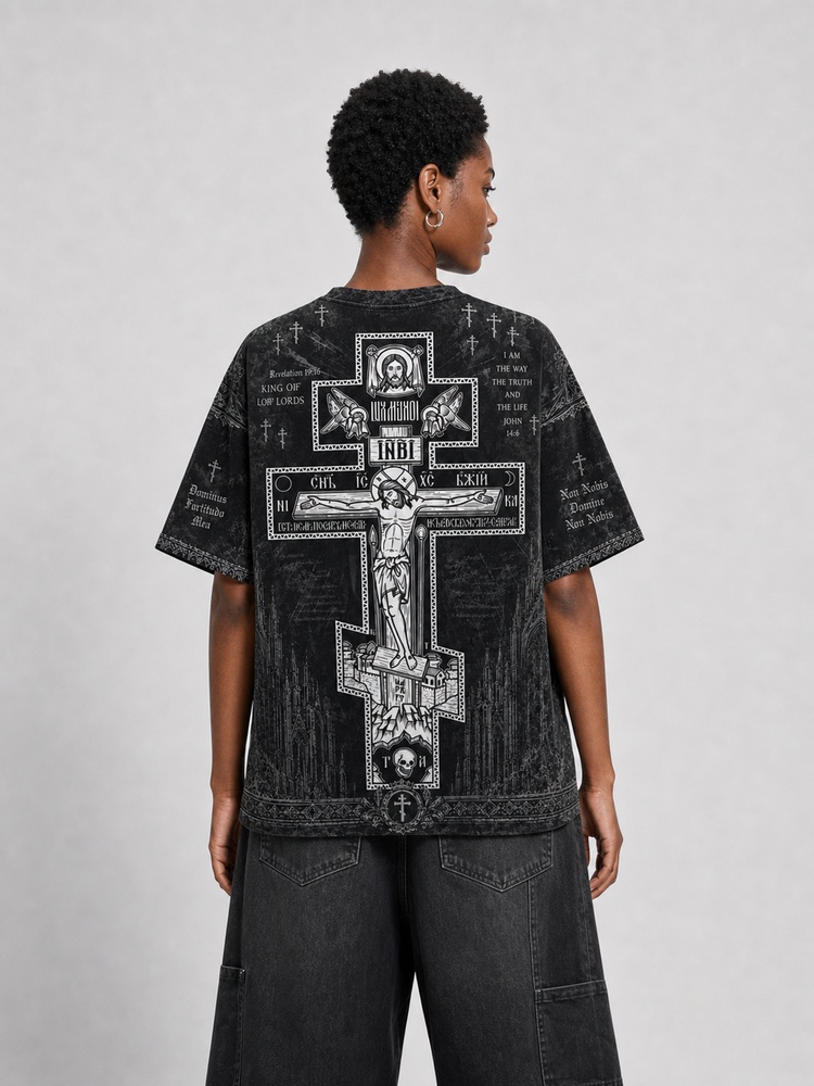 Ornate Relic Eco Oversized Graphic Tees · GRS Certified