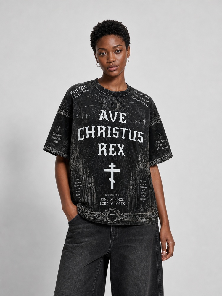 Ornate Relic Eco Oversized Graphic Tees · GRS Certified