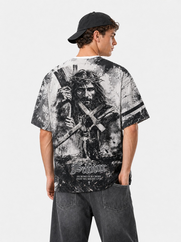 Burden Bearer Eco Oversized Graphic Tees · GRS Certified