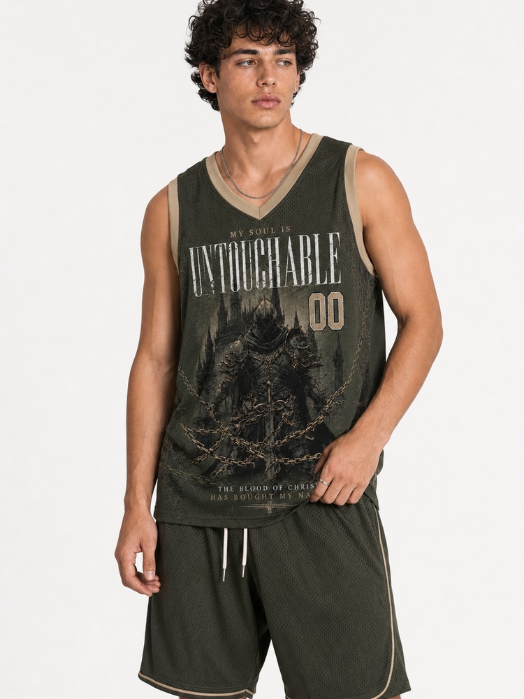Unbreakable Graphic Mesh Jersey Tank Top
