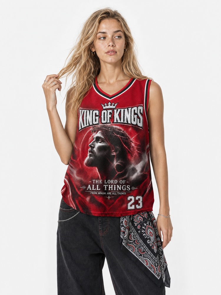 All Things Graphic Mesh Jersey Tank Top