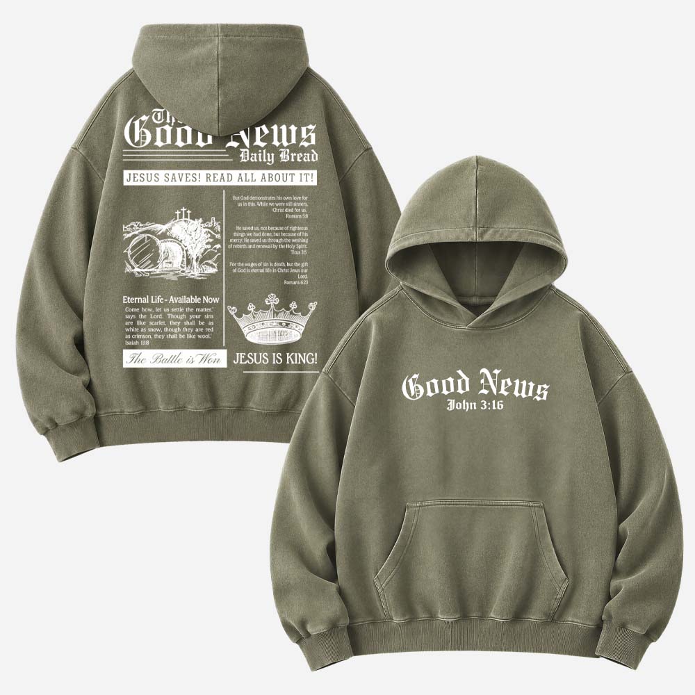 The Good News Vintage Washed Hoodie