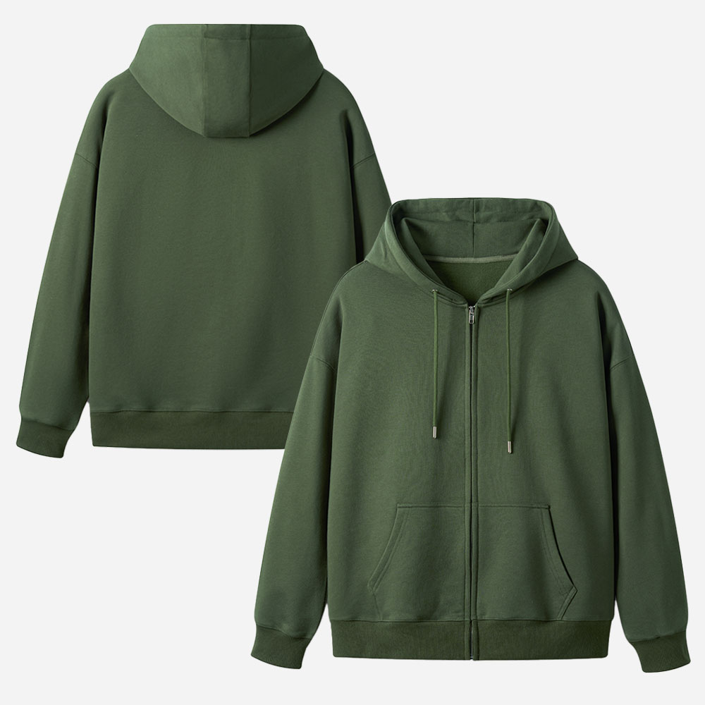 Basic Full-Zip Fleece Hoodie