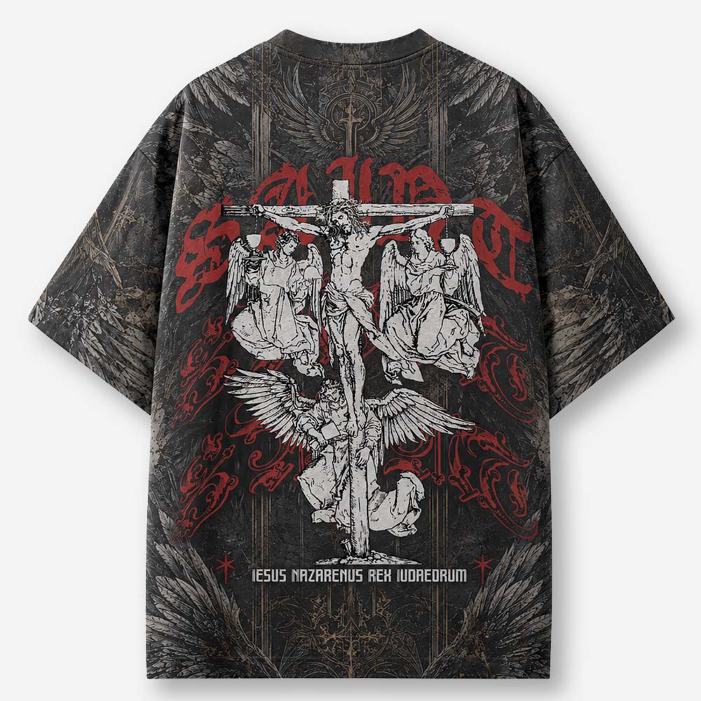 Forgiven Eco Oversized Graphic Tees · GRS Certified