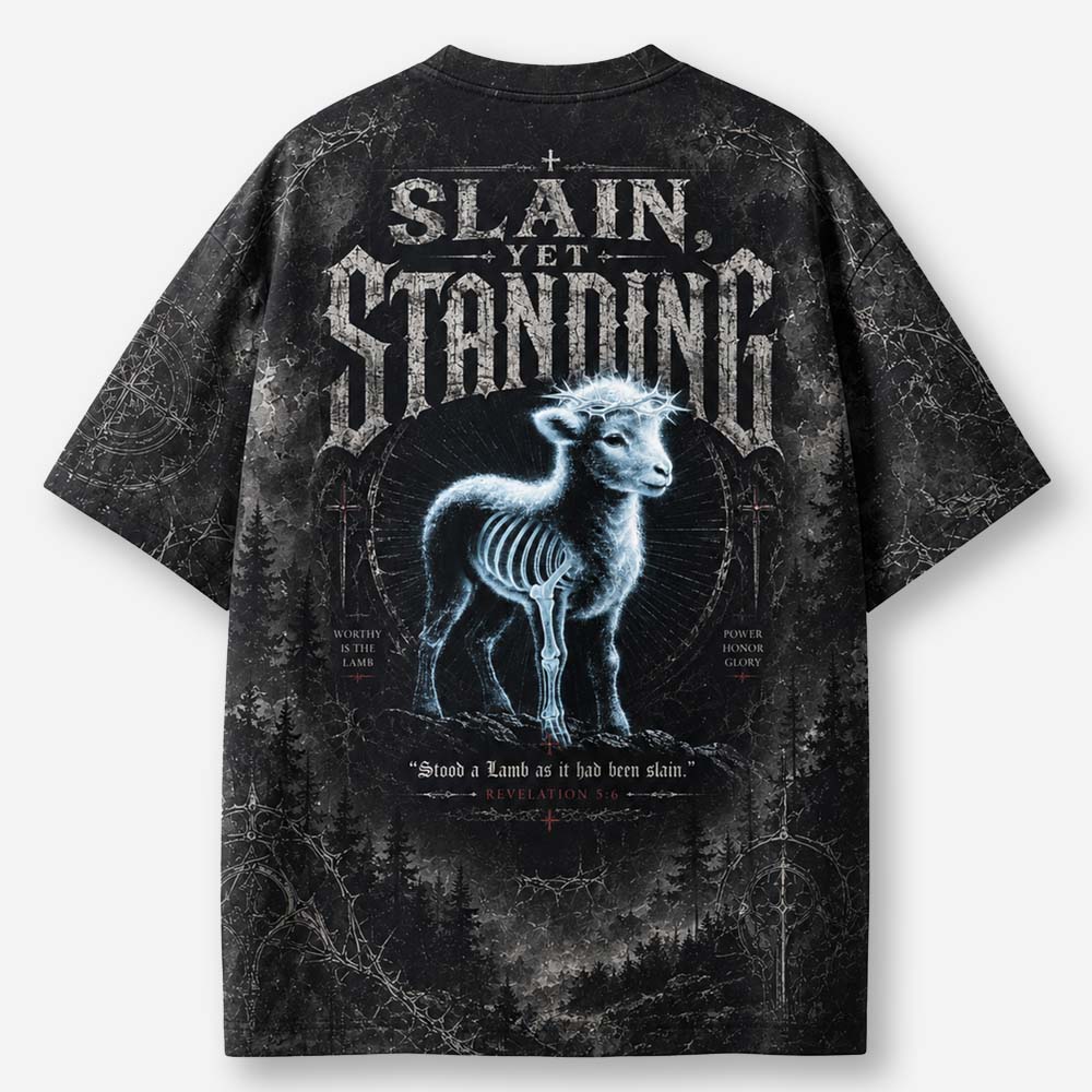 Lamb Emblem Eco Oversized Graphic Tees · GRS Certified