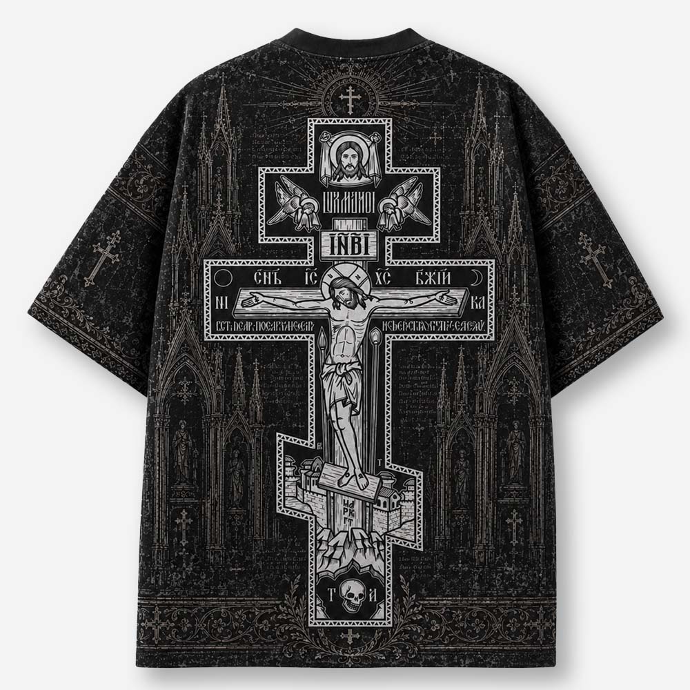 Ornate Relic Eco Oversized Graphic Tees · GRS Certified