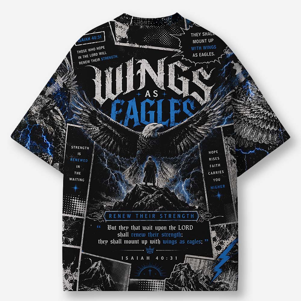 Soaring Eagle Eco Oversized Graphic Tees · GRS Certified
