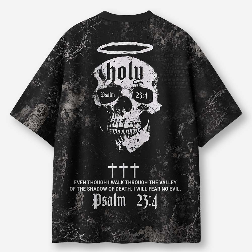 Fearless Skull Eco Oversized Graphic Tees · GRS Certified