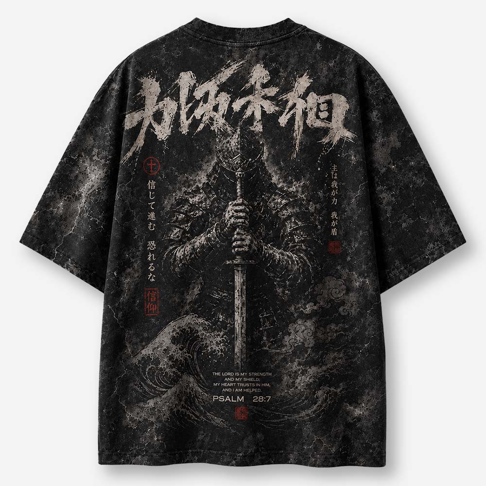 Warfare Knight Eco Oversized Graphic Tees · GRS Certified