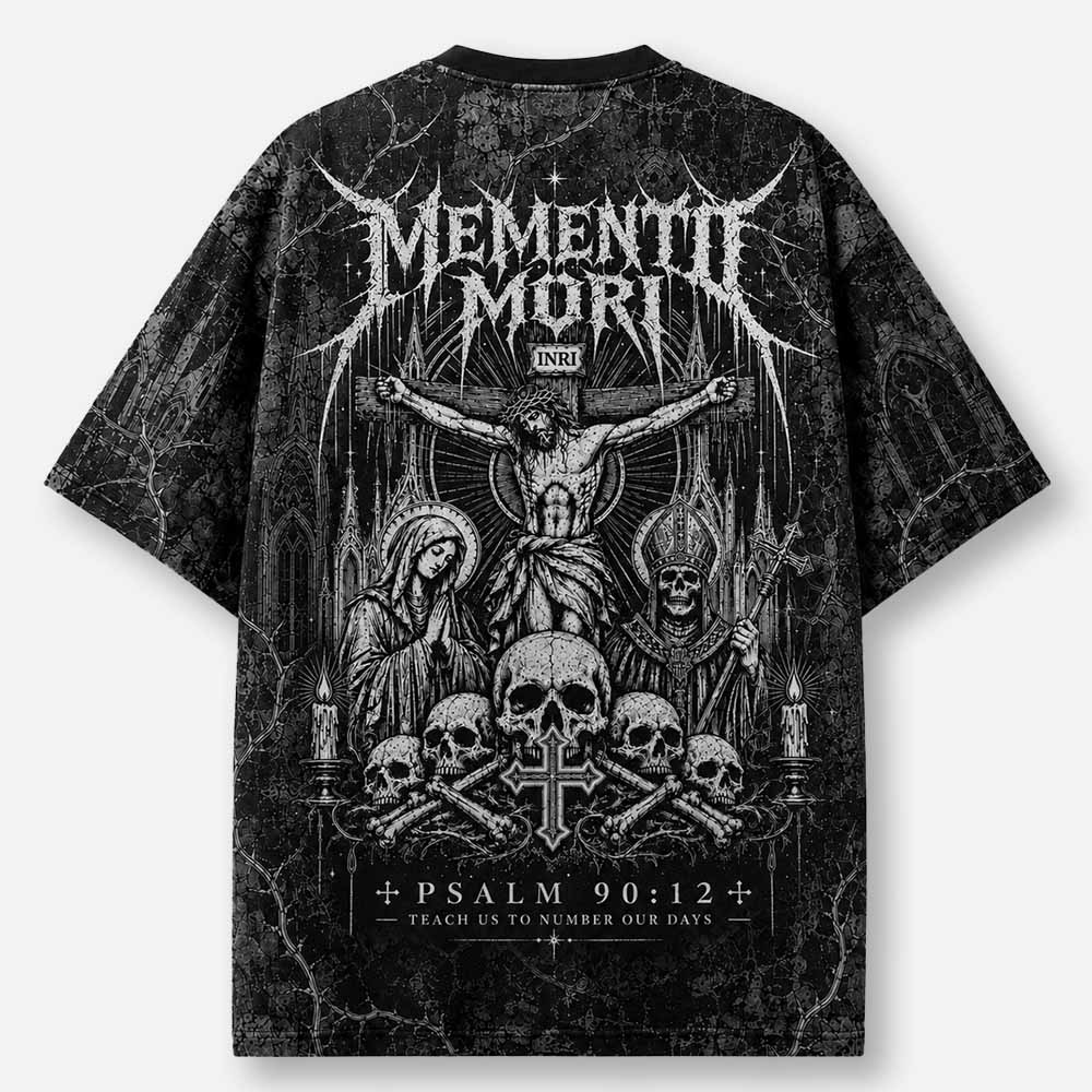 Memento Mori Eco Oversized Graphic Tees · GRS Certified