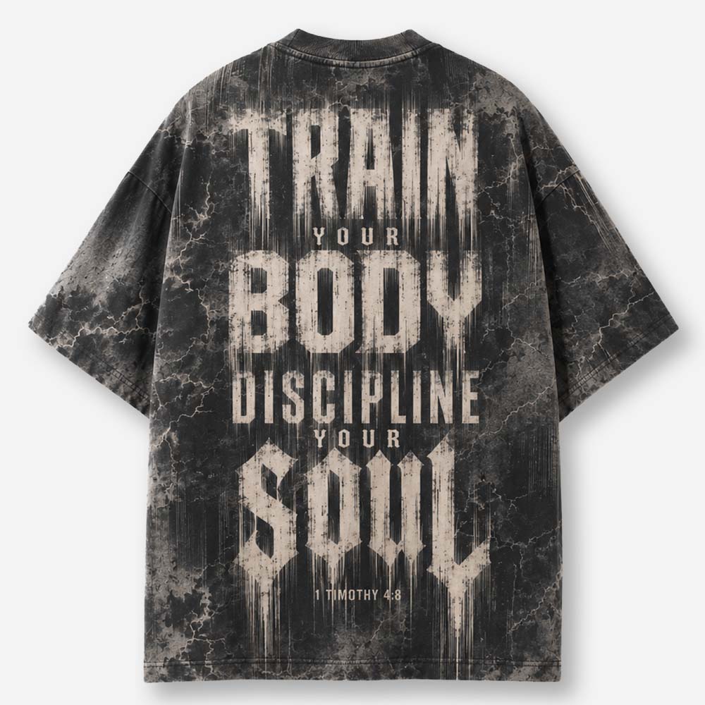 Train Discipline Eco Oversized Graphic Tees · GRS Certified