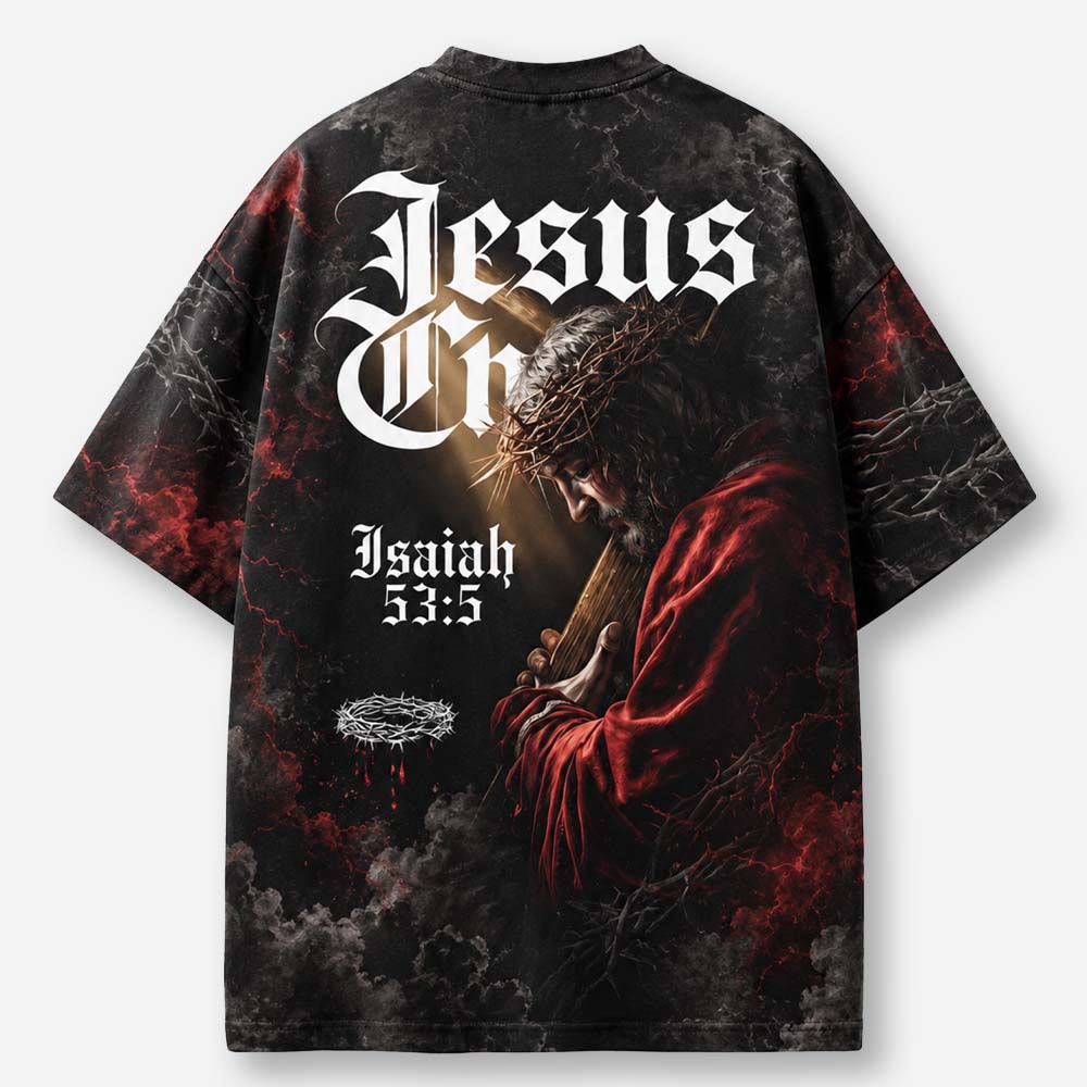 Burden Bearer Eco Oversized Graphic Tees · GRS Certified