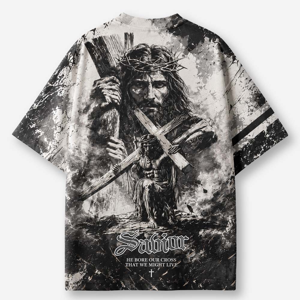 Burden Bearer Eco Oversized Graphic Tees · GRS Certified