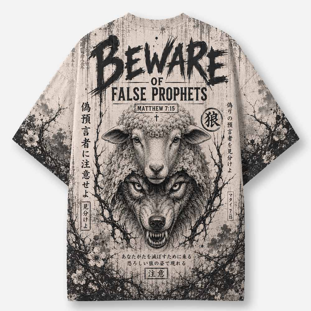 Wolf and Sheep Eco Oversized Graphic Tees · GRS Certified