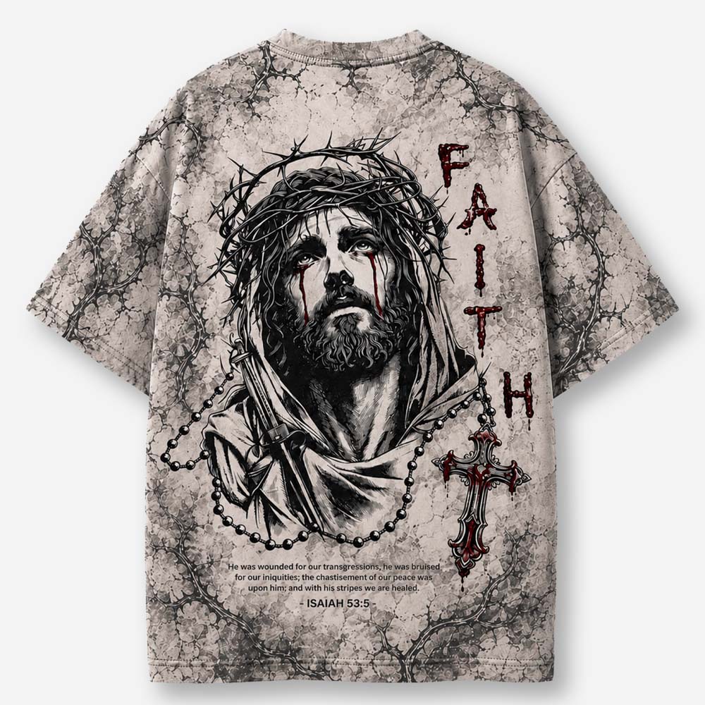 Wounded Crown Eco Oversized Graphic Tees · GRS Certified