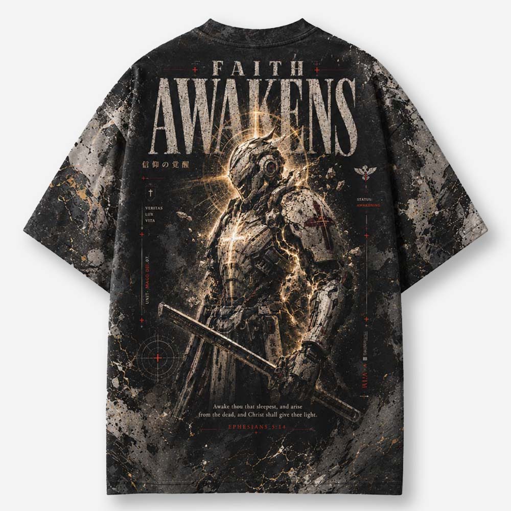 Awakened Eco Oversized Graphic Tees · GRS Certified