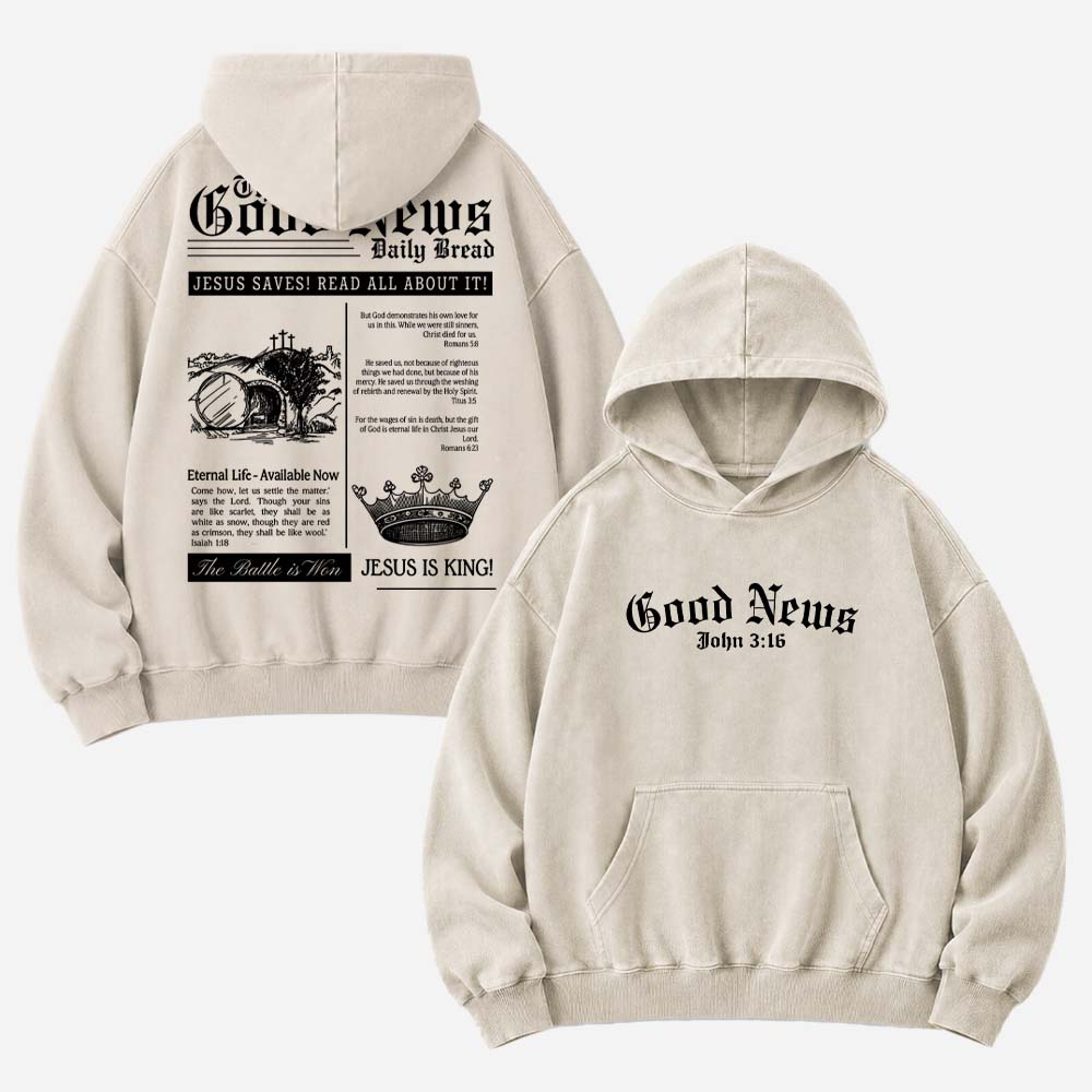 The Good News Vintage Washed Hoodie