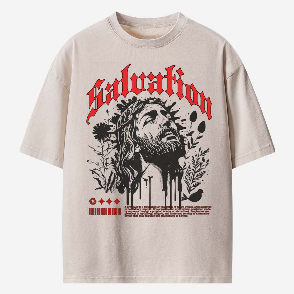Scarlet Reverie Thorns Portrait Vintage Washed T-Shirt