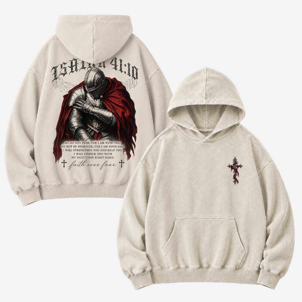 Red Cloak Knight Vintage Washed Hoodie