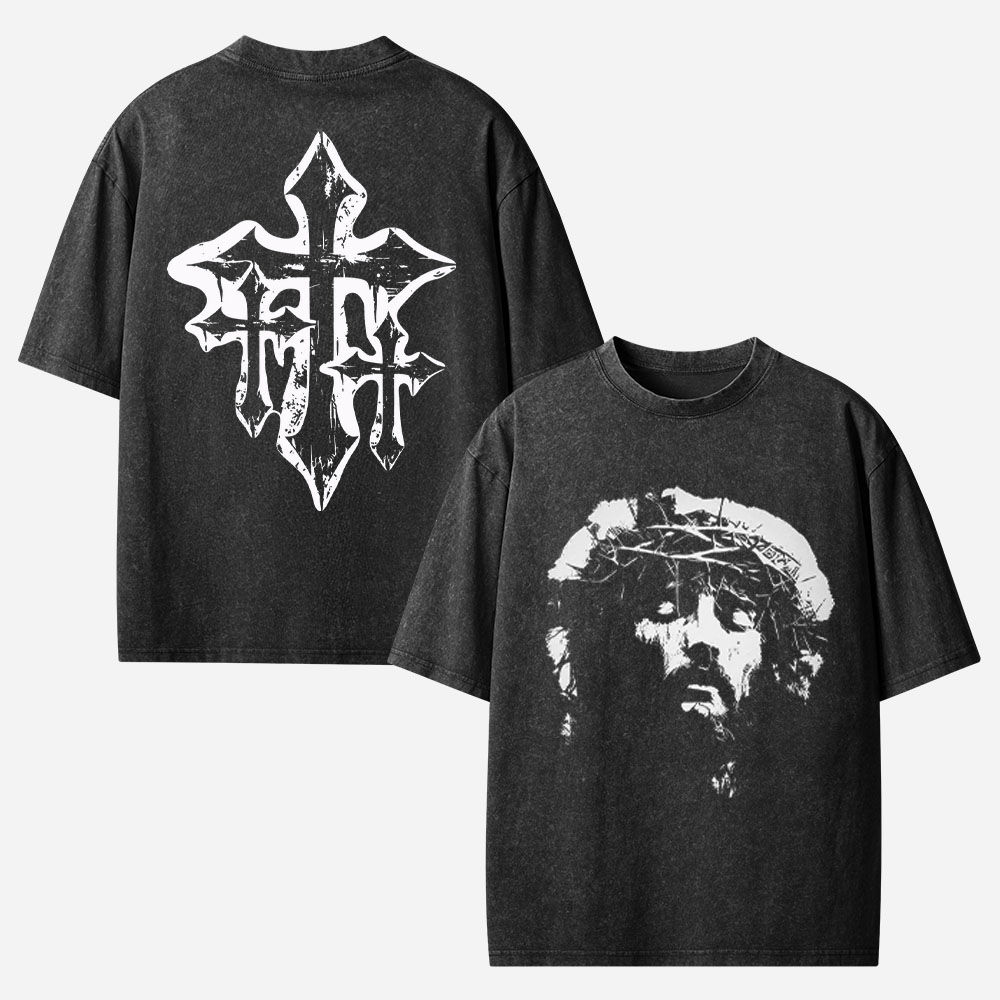 Gothic Crest Vintage Washed T-Shirt