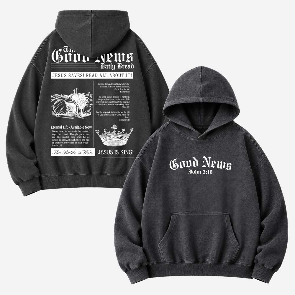 The Good News Vintage Washed Hoodie