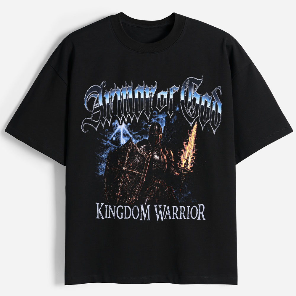 Flame Knight Heavyweight Cotton Graphic T-Shirt