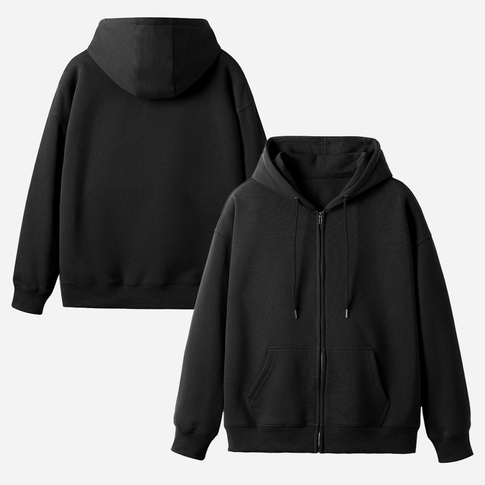 Basic Full-Zip Fleece Hoodie